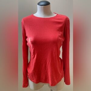 Women’s red long sleeve pajama top